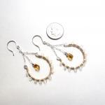 Wire Wrapped Hoop Earrings In Sterling Silver And..