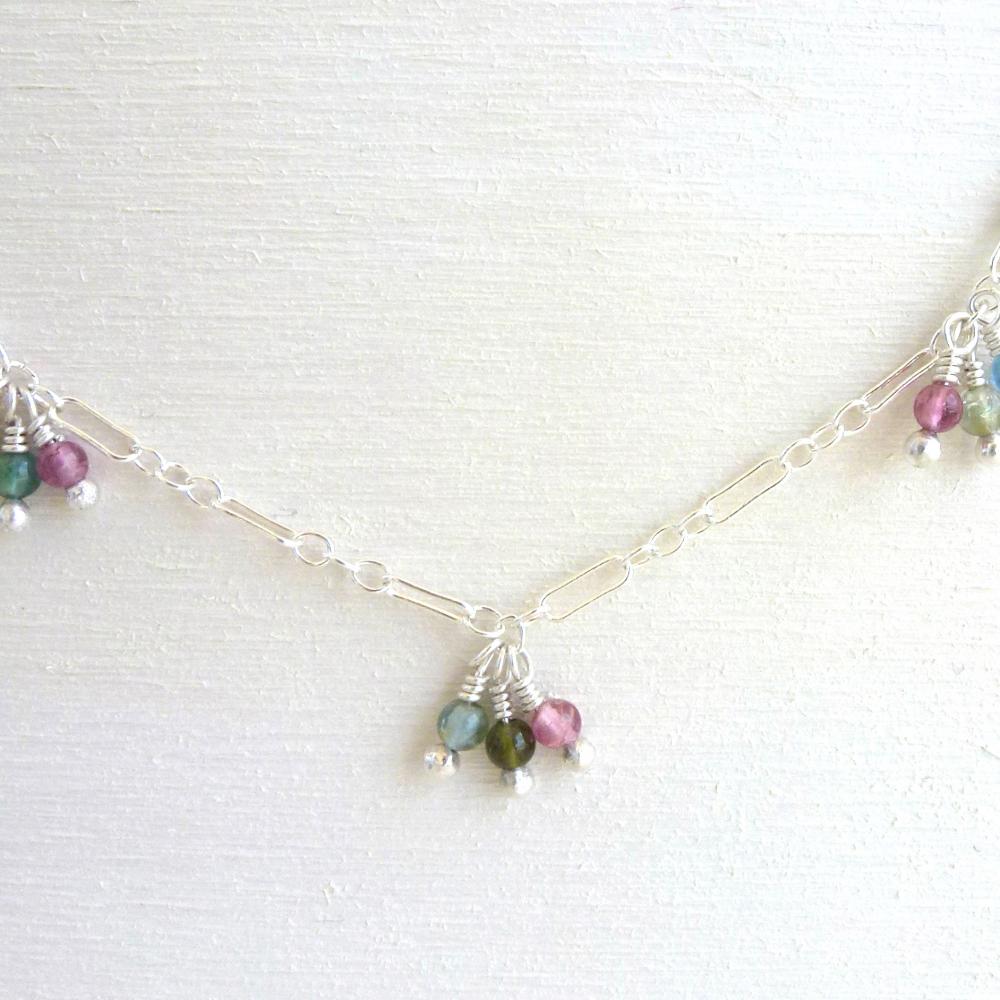 Tourmaline Necklace In Sterling Silver